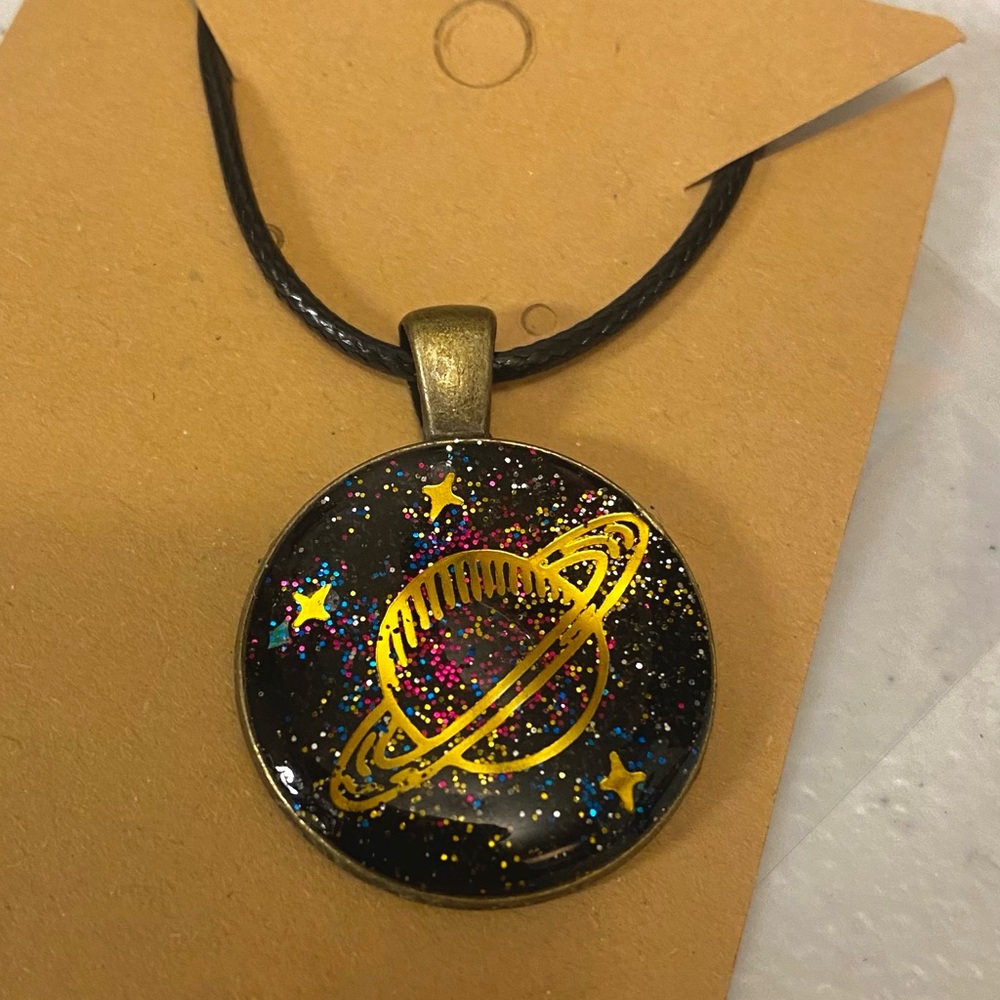 Galaxy Resin Necklace